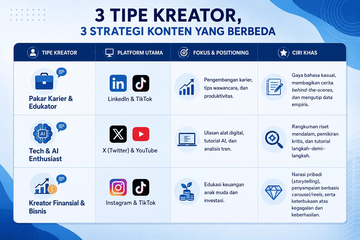 Contoh personal branding di sosial media