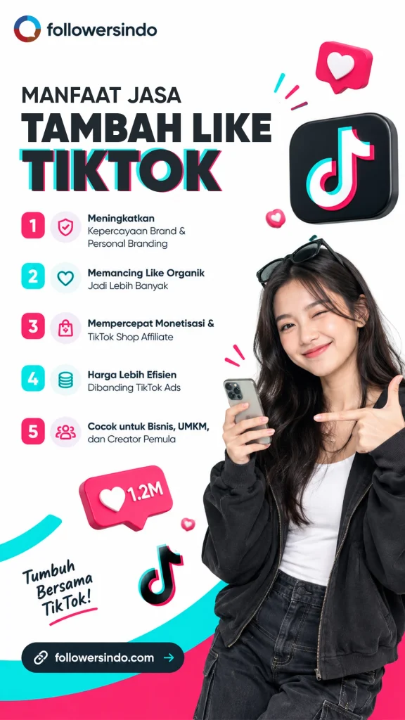 manfaat jasa tambah like titok di Followersindo